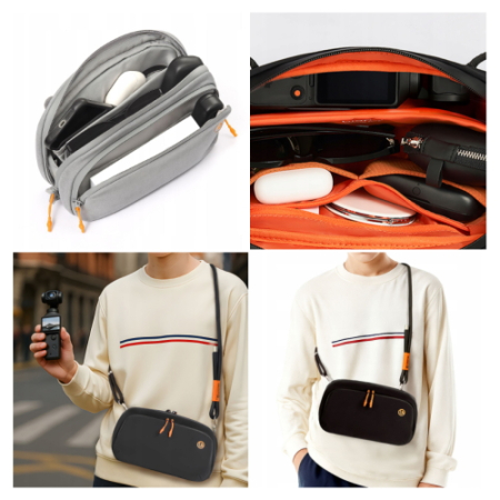 Ulanzi YY08 Gray (B176) - mała torba fotograficzna typu sling, 2L (szara) - przykład użycia